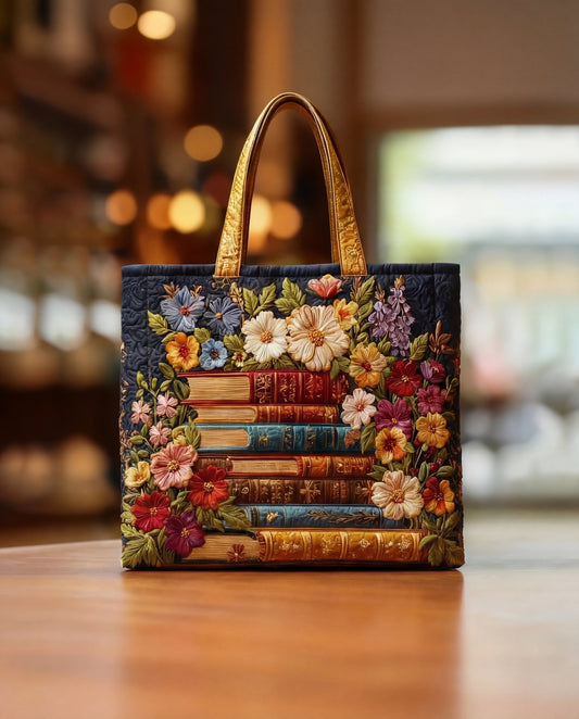 Bolso artesanal acolchado con estampado floral