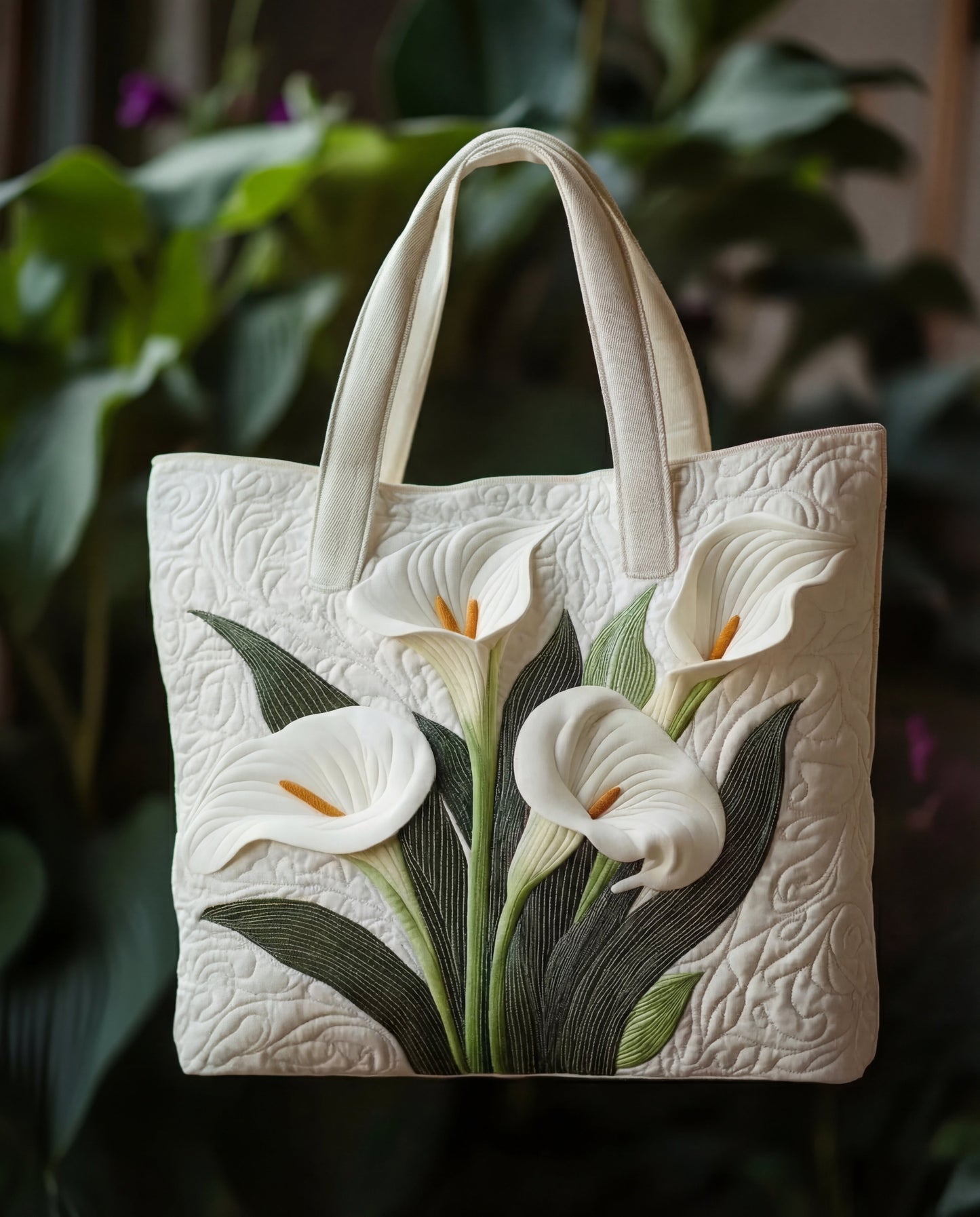 Bolso acolchado artesanal Concha Blanca