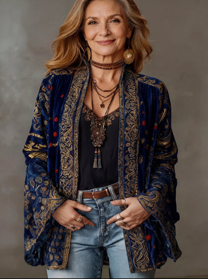 Kirra | CHAQUETA KIMONO BORDADA BOHO