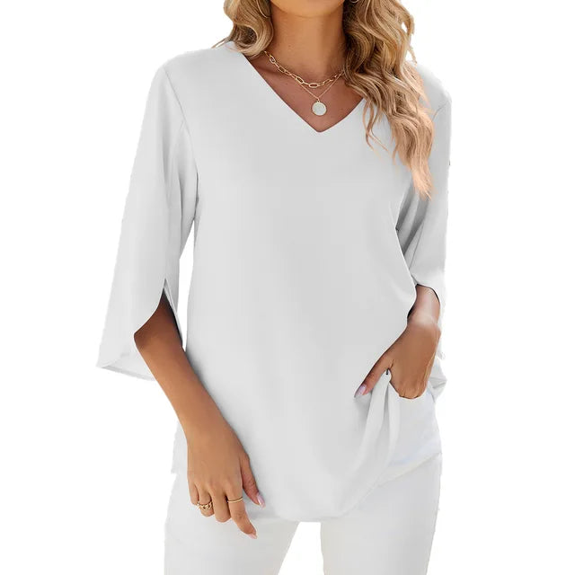 Blusa Elegante de Cuello en V