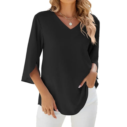 Blusa Elegante de Cuello en V