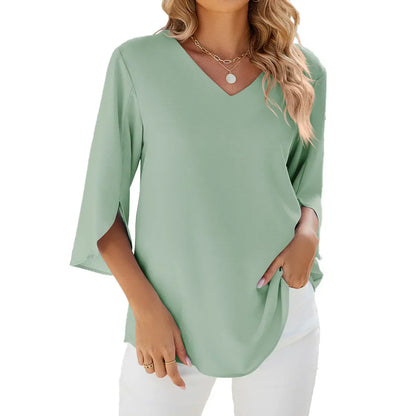 Blusa Elegante de Cuello en V
