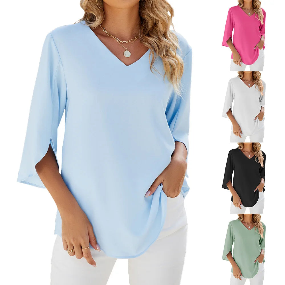 Blusa Elegante de Cuello en V