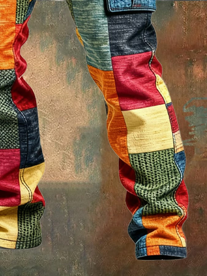 MAISON CLÉMENT PARIS™ | PANTALÓN CARGO HOMBRE PATCHWORK