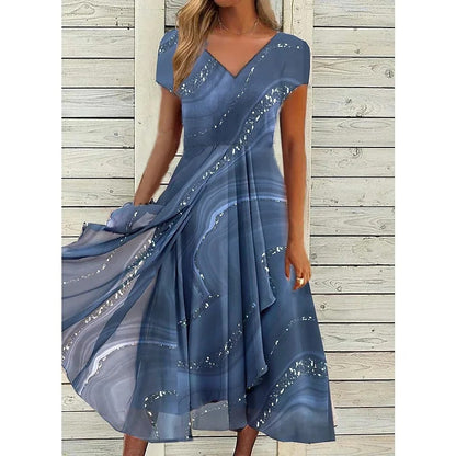 Desvela Vestido Midi Elegante con Escote en V