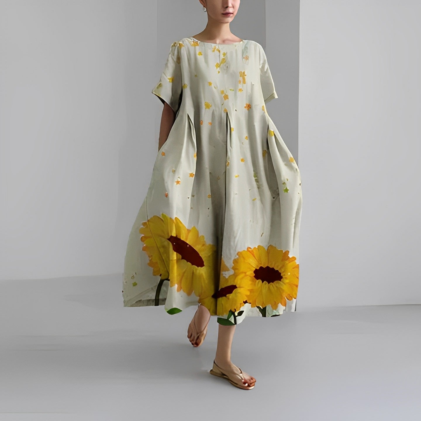 Vestido estampado holgado Ronja