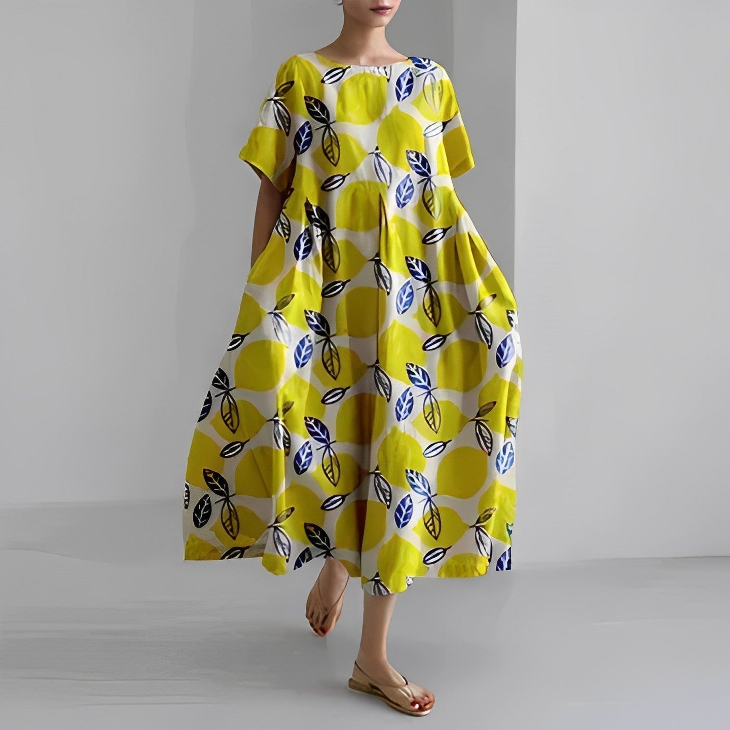 Vestido estampado holgado Ronja