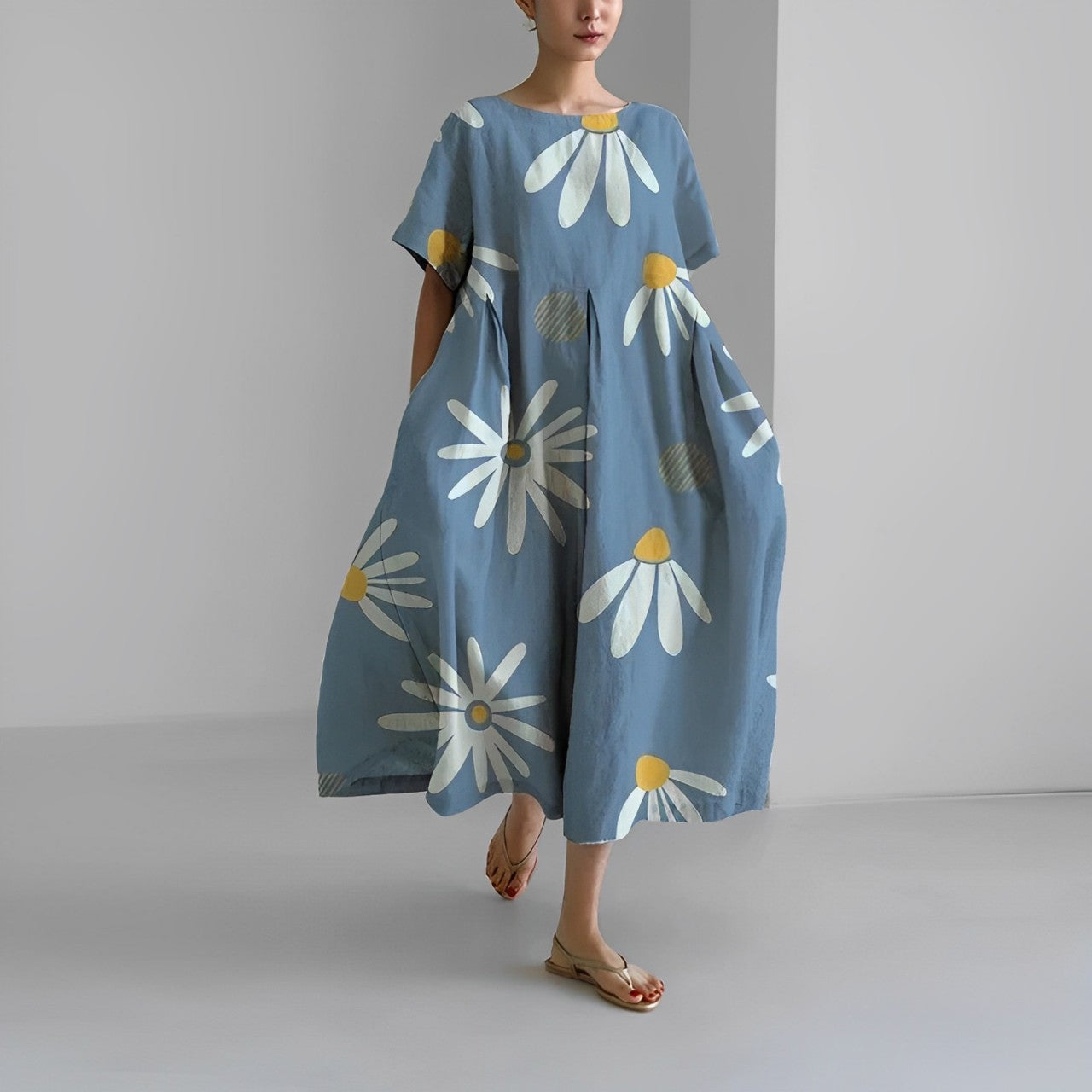 Vestido estampado holgado Ronja