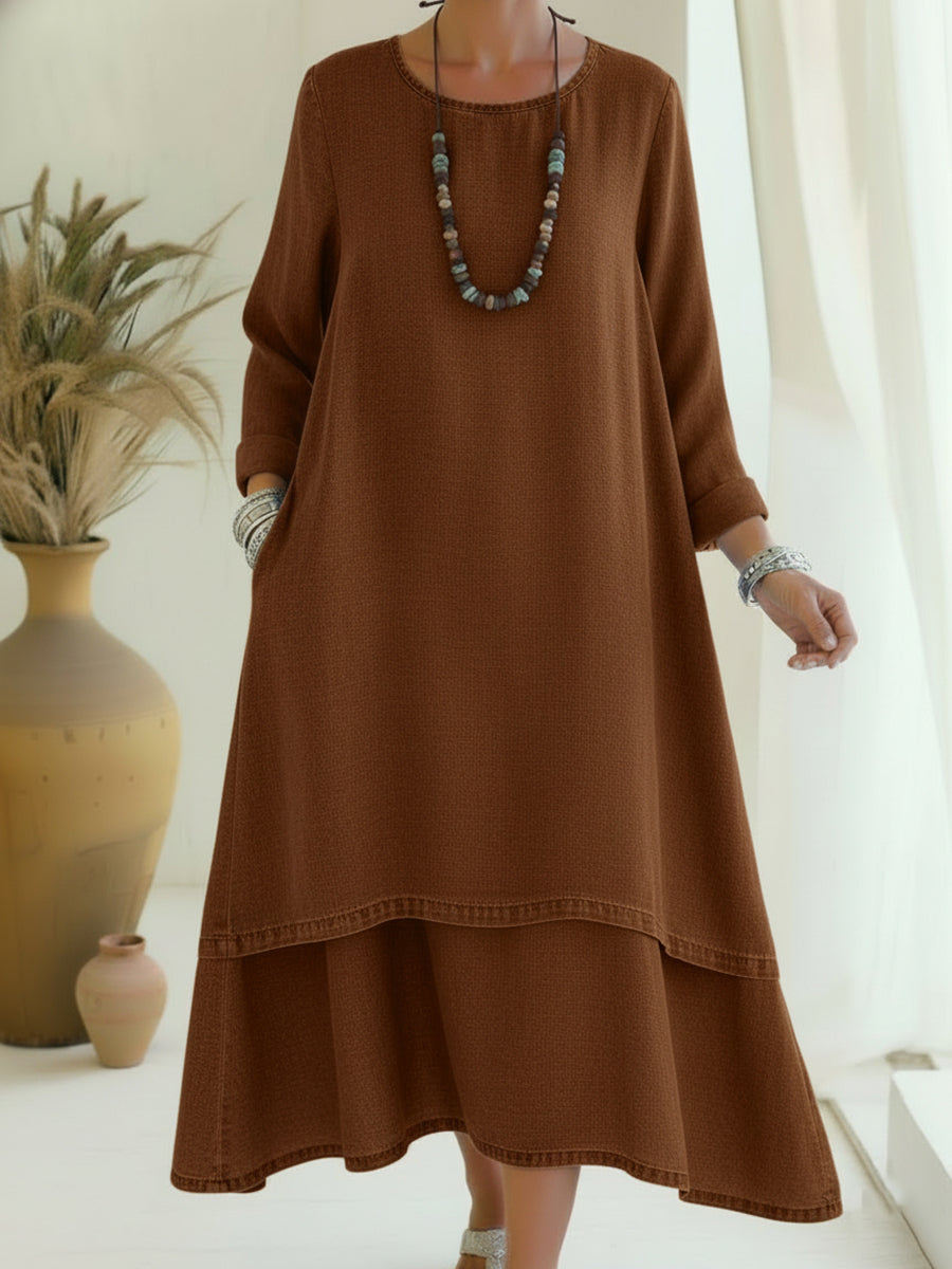 Luciana | Vestido de Mezclilla Elegante con Doble Capa