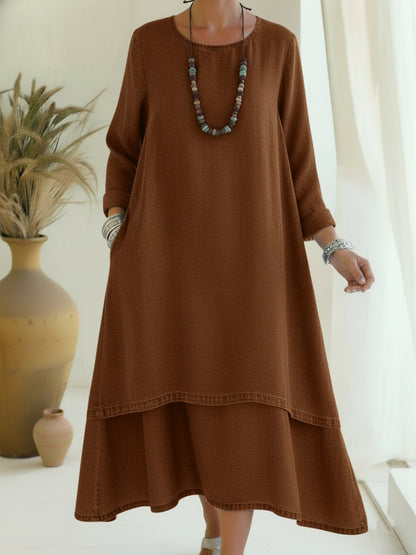 Luciana | Vestido de Mezclilla Elegante con Doble Capa