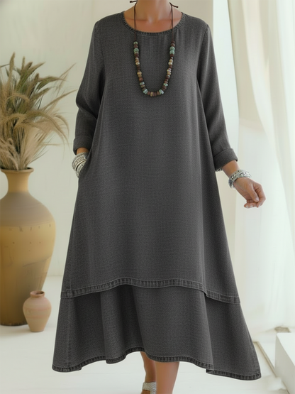 Luciana | Vestido de Mezclilla Elegante con Doble Capa