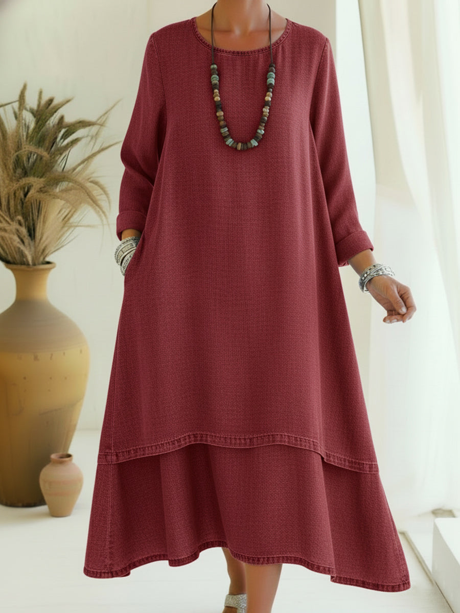 Luciana | Vestido de Mezclilla Elegante con Doble Capa