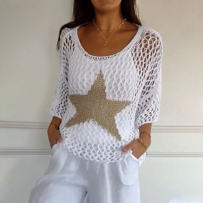Zabrina Top de Punto Estrellado