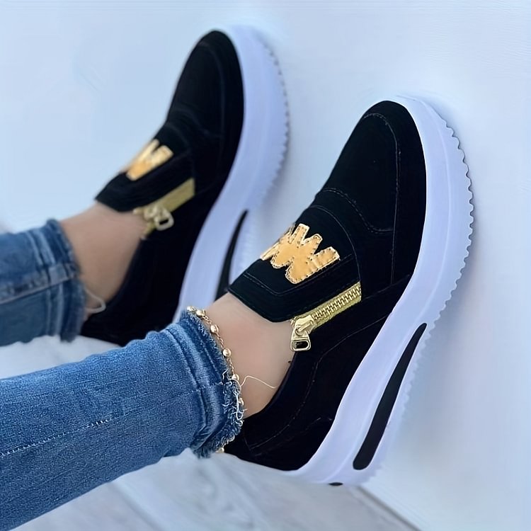 Zapatos Slip-On para Damas – Cómodos zapatos de ocio y deportivos con cremallera