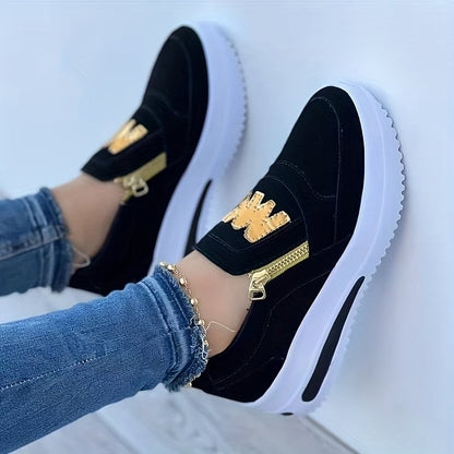 Zapatos Slip-On para Damas – Cómodos zapatos de ocio y deportivos con cremallera