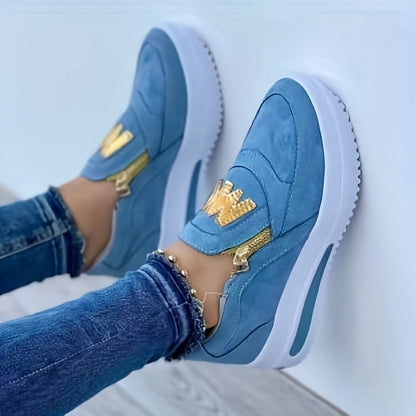 Zapatos Slip-On para Damas – Cómodos zapatos de ocio y deportivos con cremallera