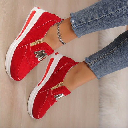 Zapatos Slip-On para Damas – Cómodos zapatos de ocio y deportivos con cremallera