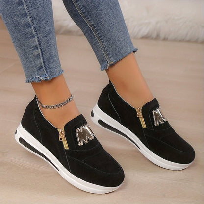 Zapatos Slip-On para Damas – Cómodos zapatos de ocio y deportivos con cremallera