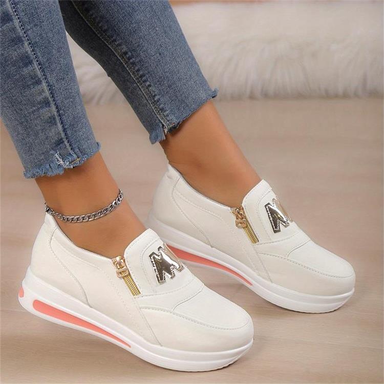 Zapatos Slip-On para Damas – Cómodos zapatos de ocio y deportivos con cremallera