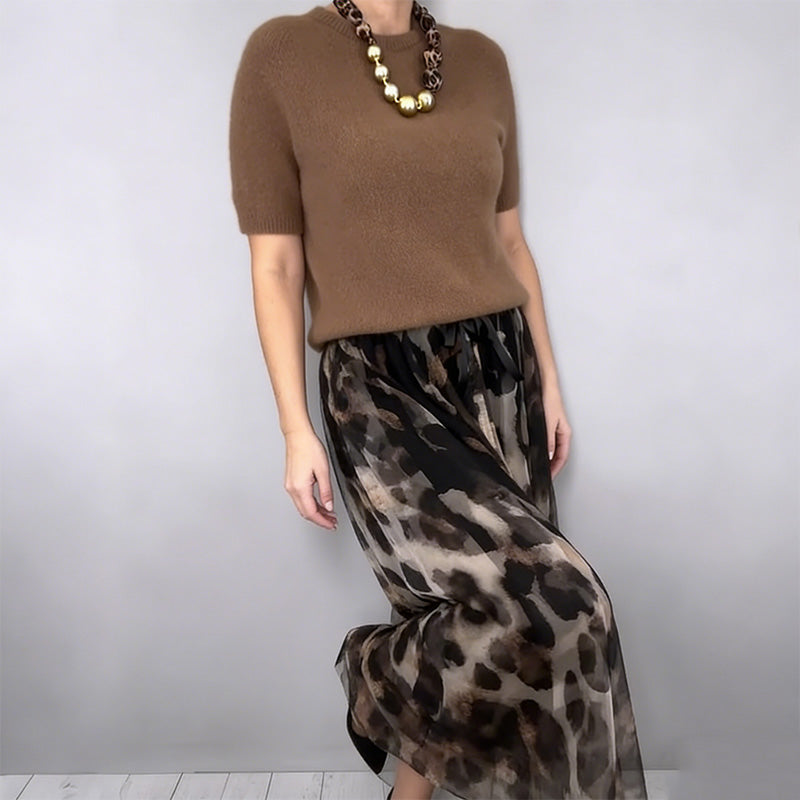 Valentina – Conjunto de Dos Piezas con Estampado Leopardo