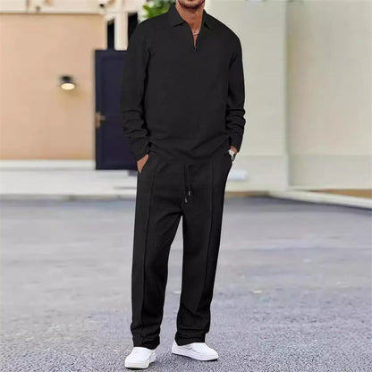 Damián | Conjunto de Sudadera Waffle y Pantalón Recto