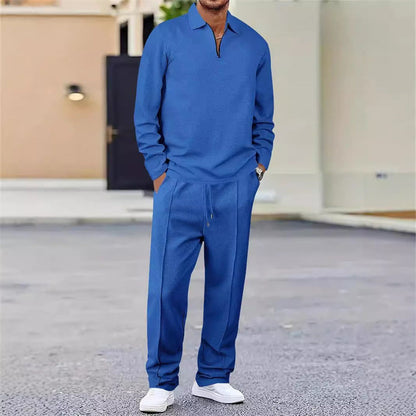 Damián | Conjunto de Sudadera Waffle y Pantalón Recto