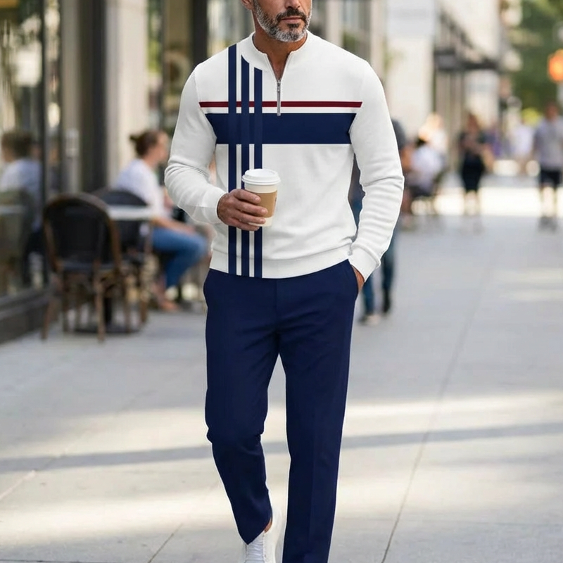 Thiago | Conjunto de Suéter Gráfico y Pantalón