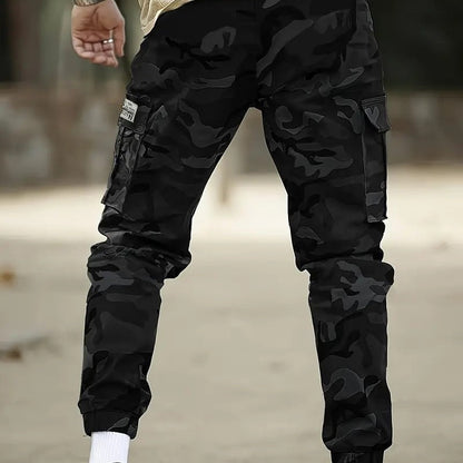 Pantalones de trabajo tácticos resistentes – Mezcla de nylon y algodón, muchos bolsillos funcionales y perfectos para trabajos al aire libre