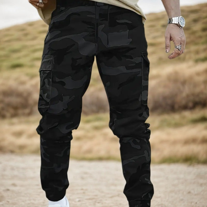 Pantalones de trabajo tácticos resistentes – Mezcla de nylon y algodón, muchos bolsillos funcionales y perfectos para trabajos al aire libre