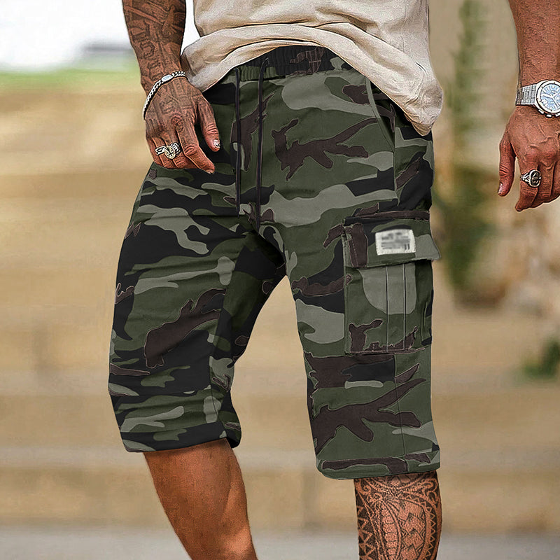 Pantalones Cortos Cargo de Camuflaje para Hombre