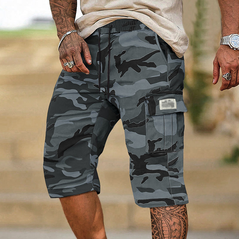 Pantalones Cortos Cargo de Camuflaje para Hombre