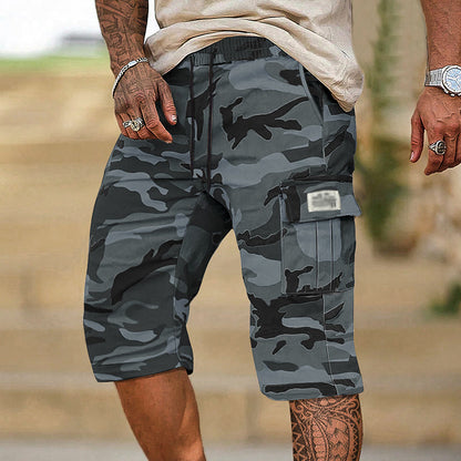 Pantalones Cortos Cargo de Camuflaje para Hombre