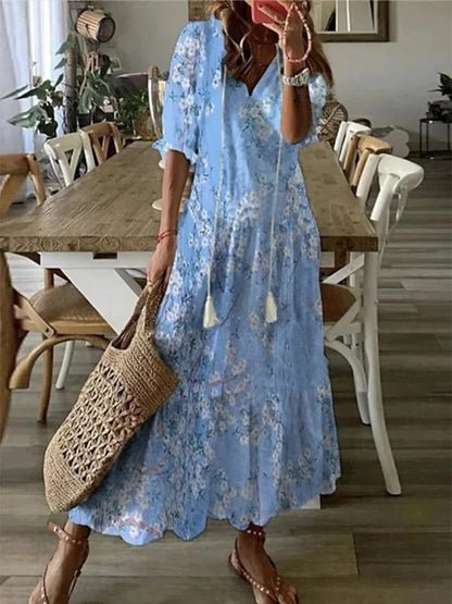 Luna | Vestido midi de estilo boho desenfadado