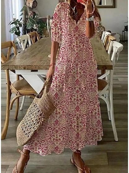 Luna | Vestido midi de estilo boho desenfadado