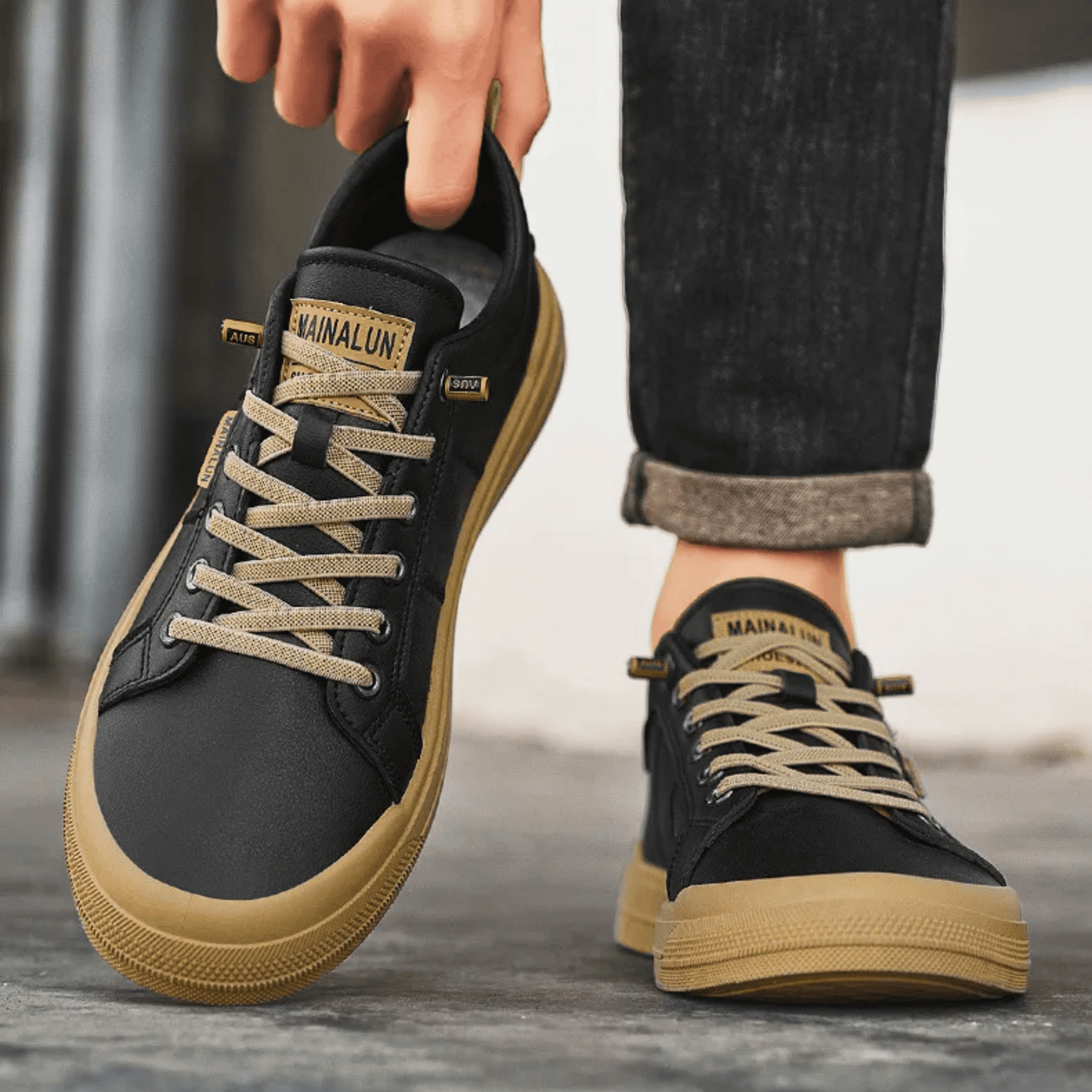 ZAPATILLAS DE CUERO HARRINGTON